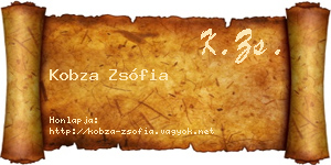 Kobza Zsófia névjegykártya