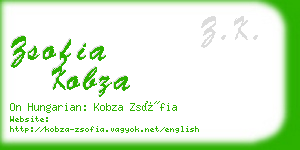 zsofia kobza business card